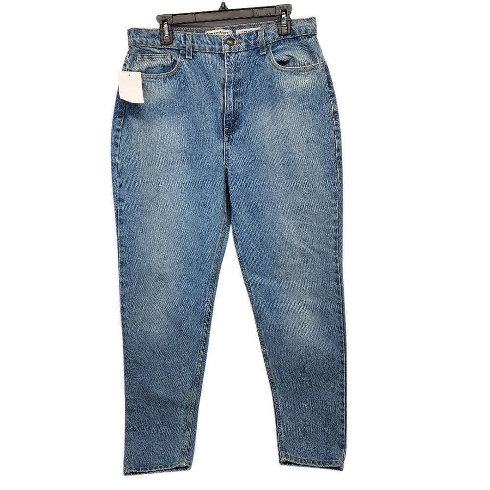 American Apparel High-Waist Jeans Light Wash Size 32 100% Cotton Vintage Fit